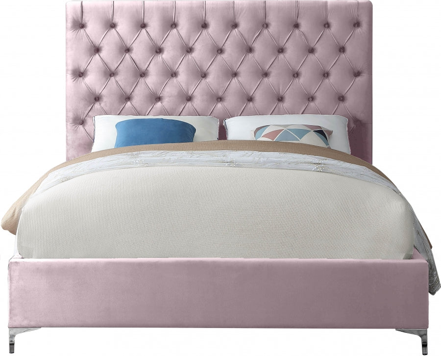 Crane Tufted Velvet Bed in 6 Color Options