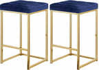 Nick Velvet Stool with Gold Frame in 5 Color Options