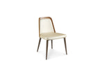 Coco Curve Walnut Back with Tapered Steel Legs Dining Chair