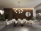 Mel Modern White Ceramic Dining Table