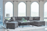 Cordelia Dark Grey Chenille Fabric Sectional