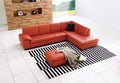 Adam Italian Leather Sectional in 4 Color Options