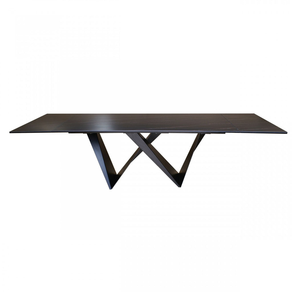 Modern Ceramic Extendable Dining Table in Black or White