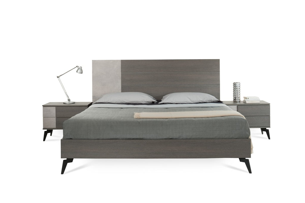 Paige Modern Concrete & Grey Platform Bedroom Collection