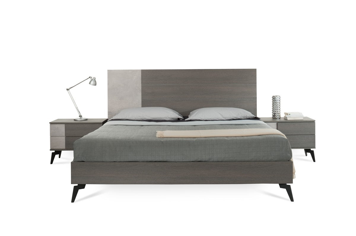 Paige Modern Concrete & Grey Platform Bedroom Collection