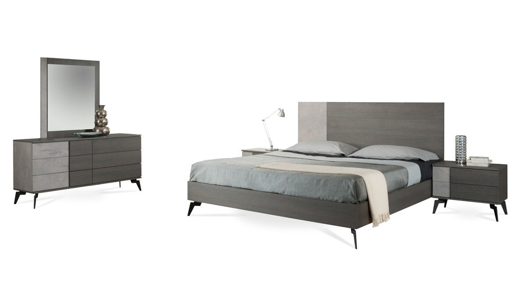 Paige Modern Concrete & Grey Platform Bedroom Collection