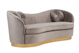 Rocio Velvet Sofa with Gold Stainless Steel Base