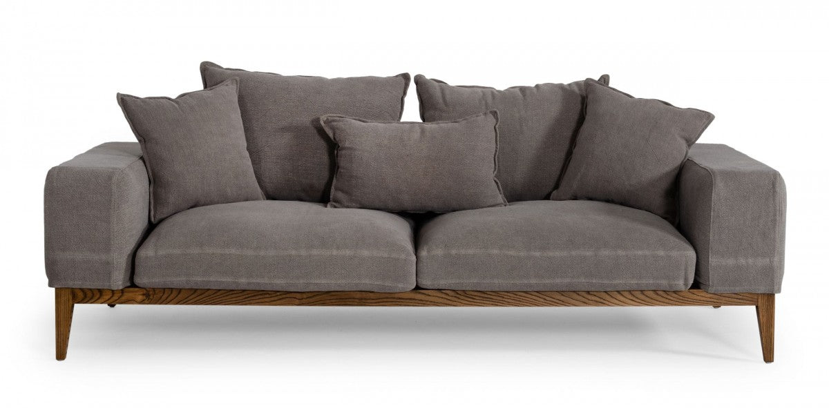 Corinne Grey Fabric Living Room Collection