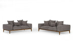 Corinne Grey Fabric Living Room Collection