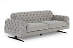 Sarina Modern Grey Velvet Tufted Sofa