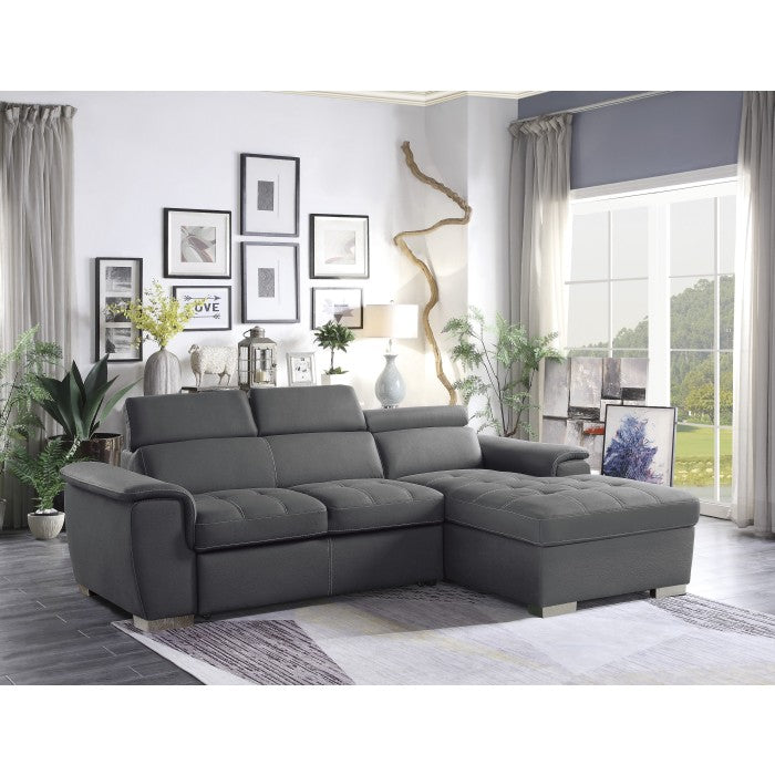 Freya Pull Out Sleeper Sectional in 3 Color Options