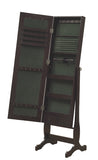 Jewelry Mirror Cheval in Dark Cappuccino Finish