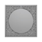 Contemporary Square Wall Mirror with LED Lights
