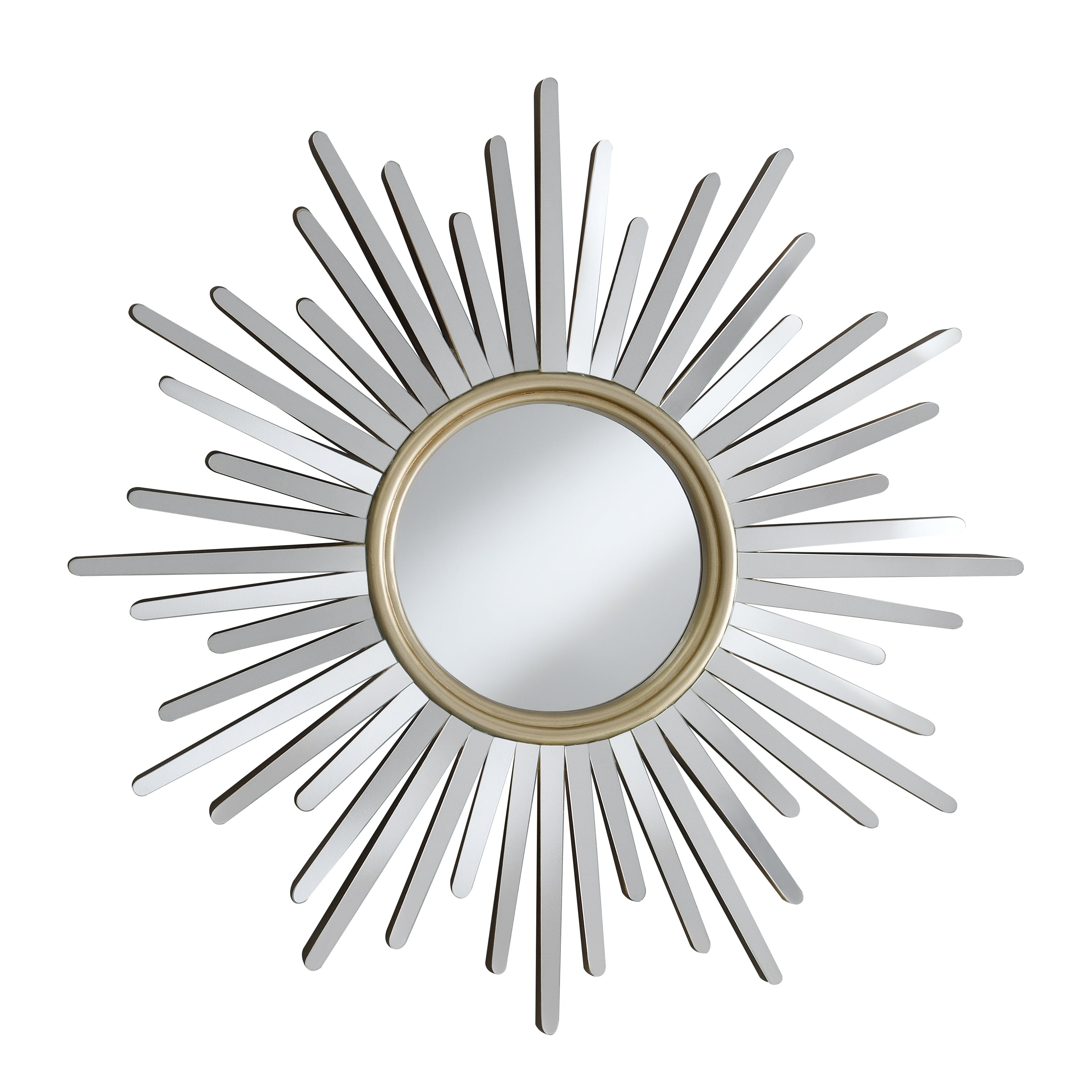 Silver & Matte Champagne Wall Mirror