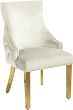 Tully Velvet Dining Chair with Gold Legs in 5 Color Options