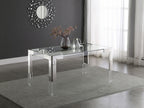 Cassidy Acrylic Dining Table in Chrome or Gold