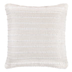 Cream Handwoven with Stripes Accent Pillow