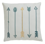 Teal/Gold Arrow Accent Pillow