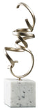 Champagne Sculpture with White Marble base
