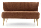 Cognac Channel Tufted Settee