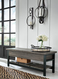 Dual Tone Accent Storage Bench in 2 Color Options