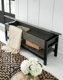 Dual Tone Accent Storage Bench in 2 Color Options