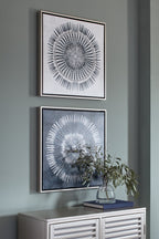 Indigo 2 Piece Abstract Canvas Wall Art Set