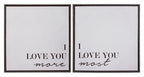 Love 2 Piece Canvas Wall Art Set