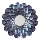 Accent Wall Mirror with Metal Petals