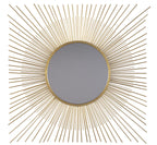 Square Sunburst Design Accent Wall Mirror