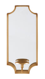 Mirrored Wall Sconce with Candle Holder