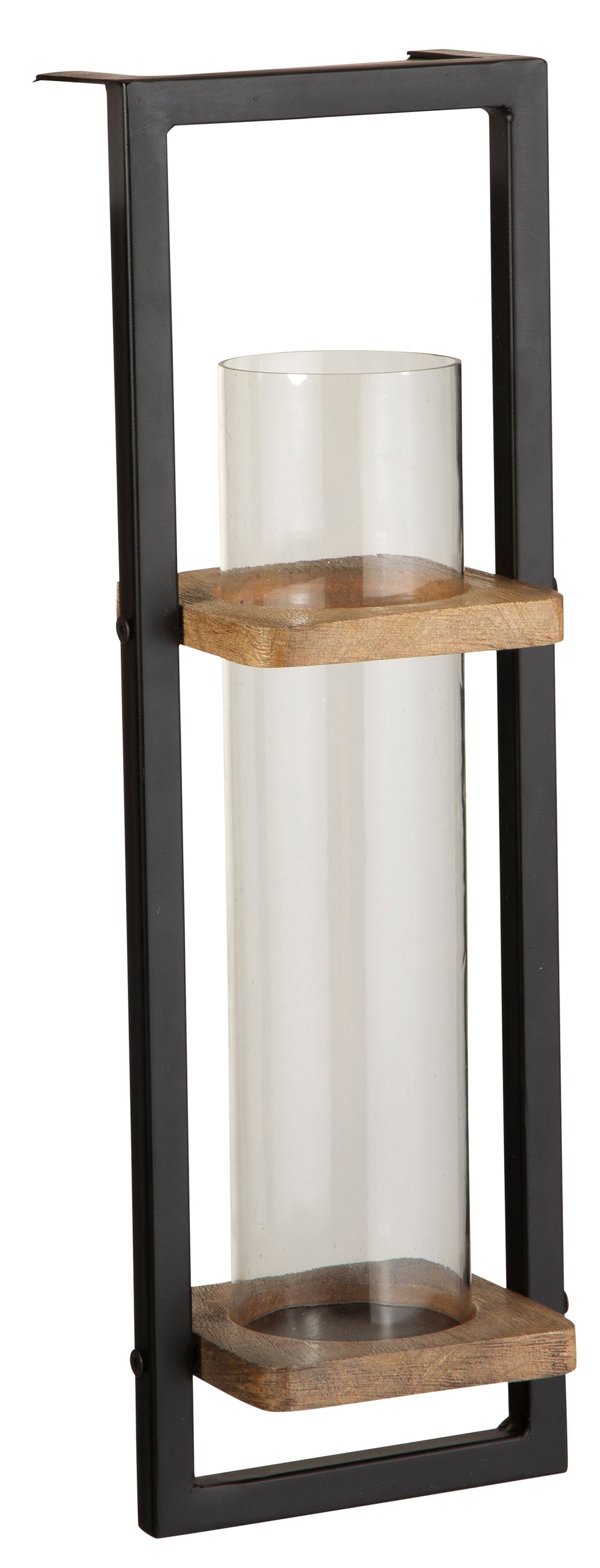 Rustic Wall Sconce with Glass Hurricane
