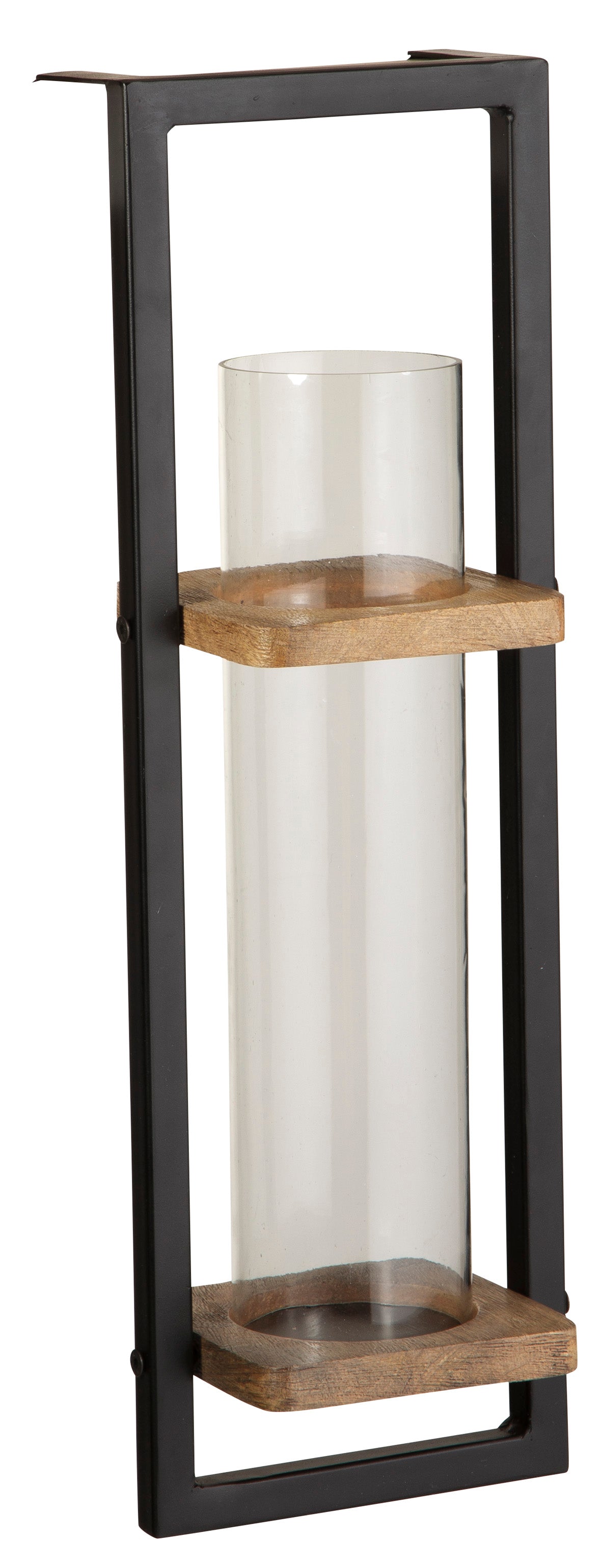 Rustic Wall Sconce with Glass Hurricane