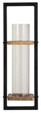 Rustic Wall Sconce with Glass Hurricane
