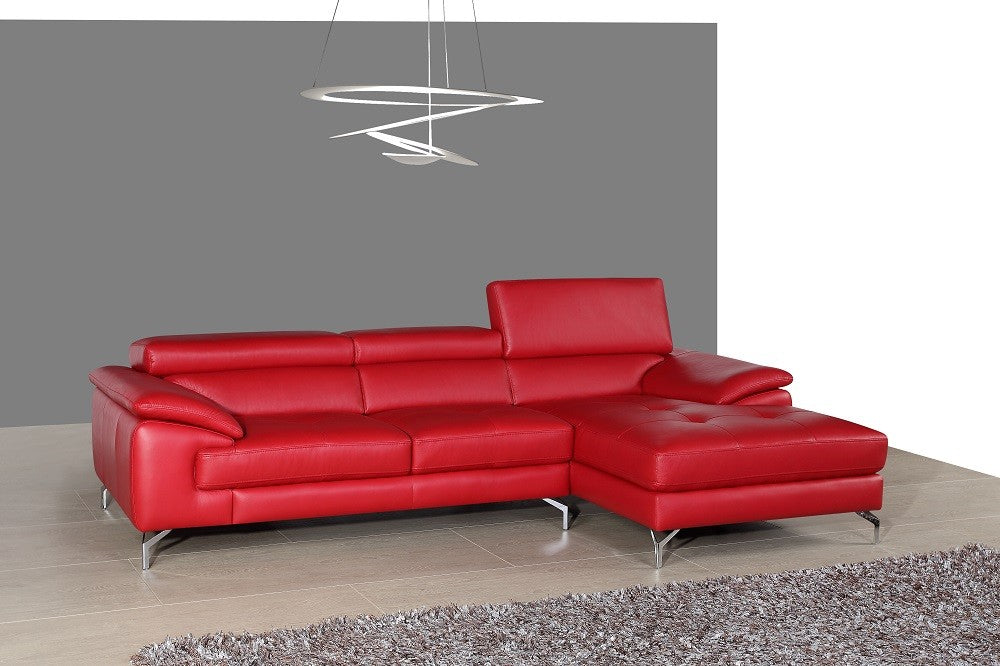 Alicia Leather Sectional in 6 Color Options