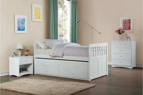 Ryan Twin Trundle Bed in  4 Color Options