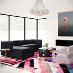 Coulson Velvet Sectional in 3 Color Options