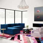 Coulson Velvet Sectional in 3 Color Options