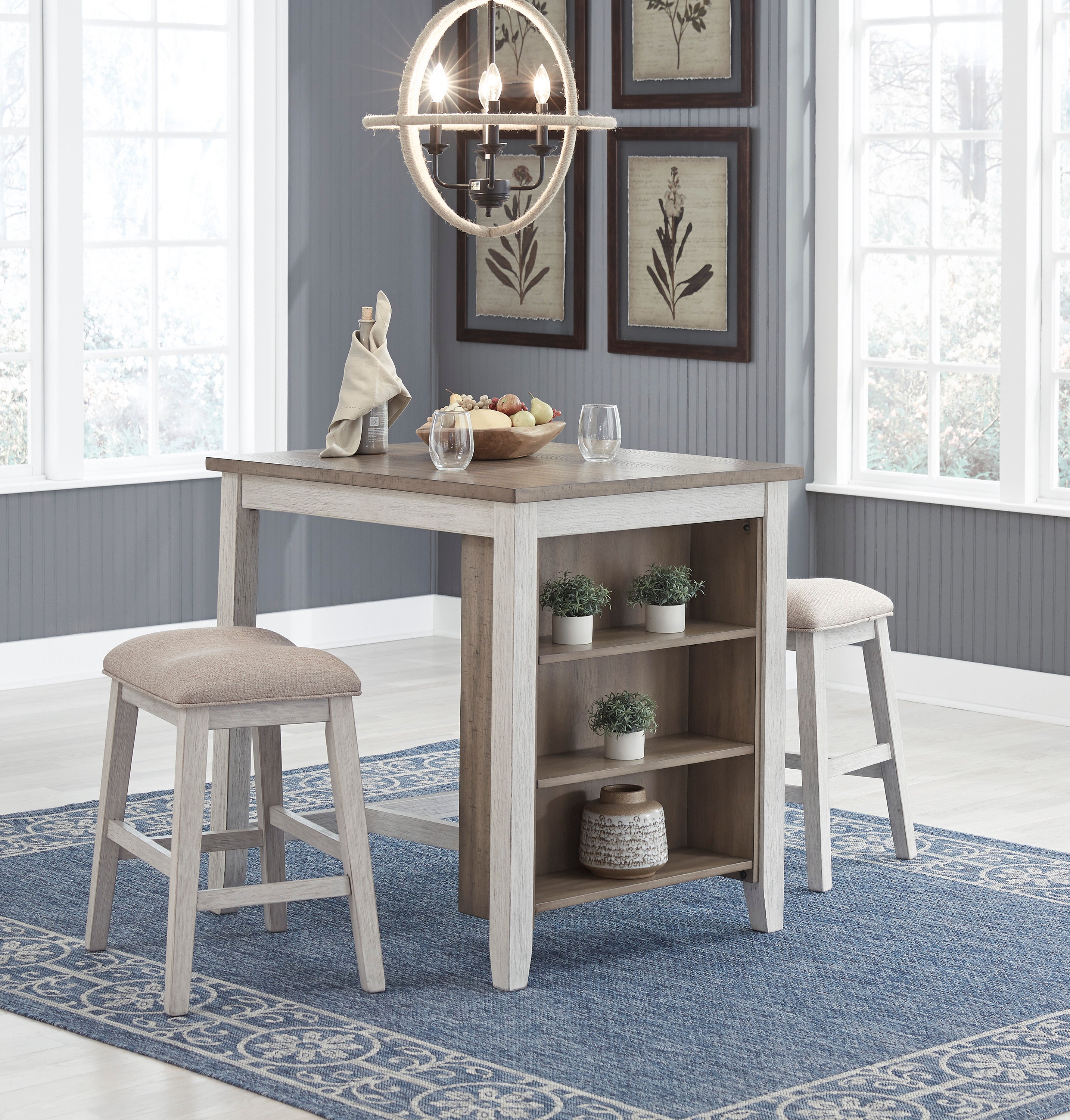 Hampton 3 Piece Counter Height Set