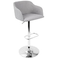 Light Grey Woven Adjustable Barstool