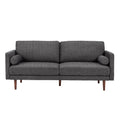 Cylia Mid Century Fabric Living Room Collection in Black or Grey