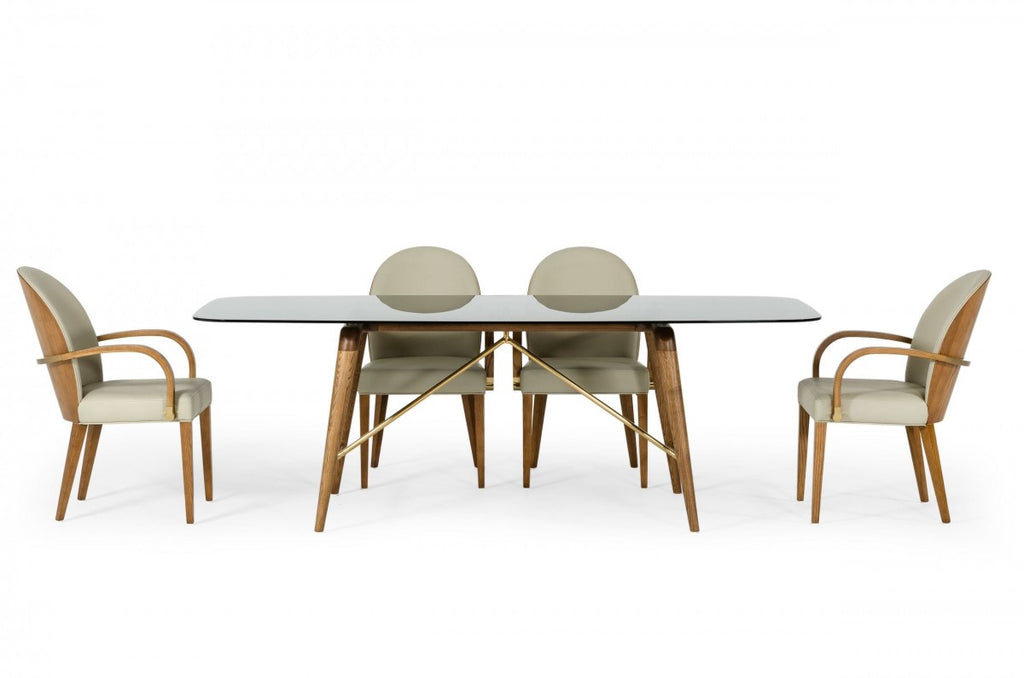 Kipp Smoked Glass Dining Table