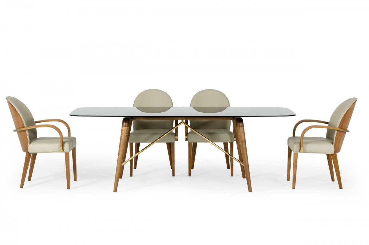 Kipp Smoked Glass Dining Table