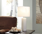 Stu White Glazed Ceramic Table Lamp