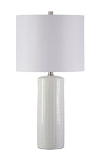 Stu White Glazed Ceramic Table Lamp