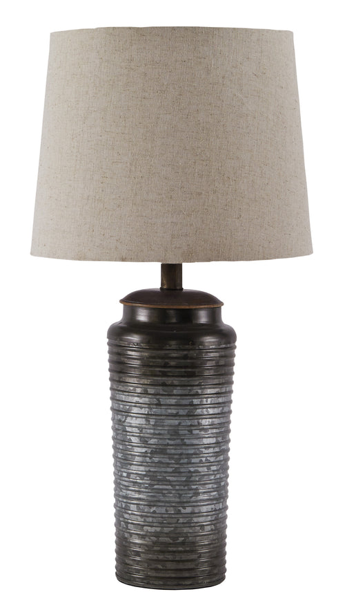 Antique Galvanized Metal Table Lamp