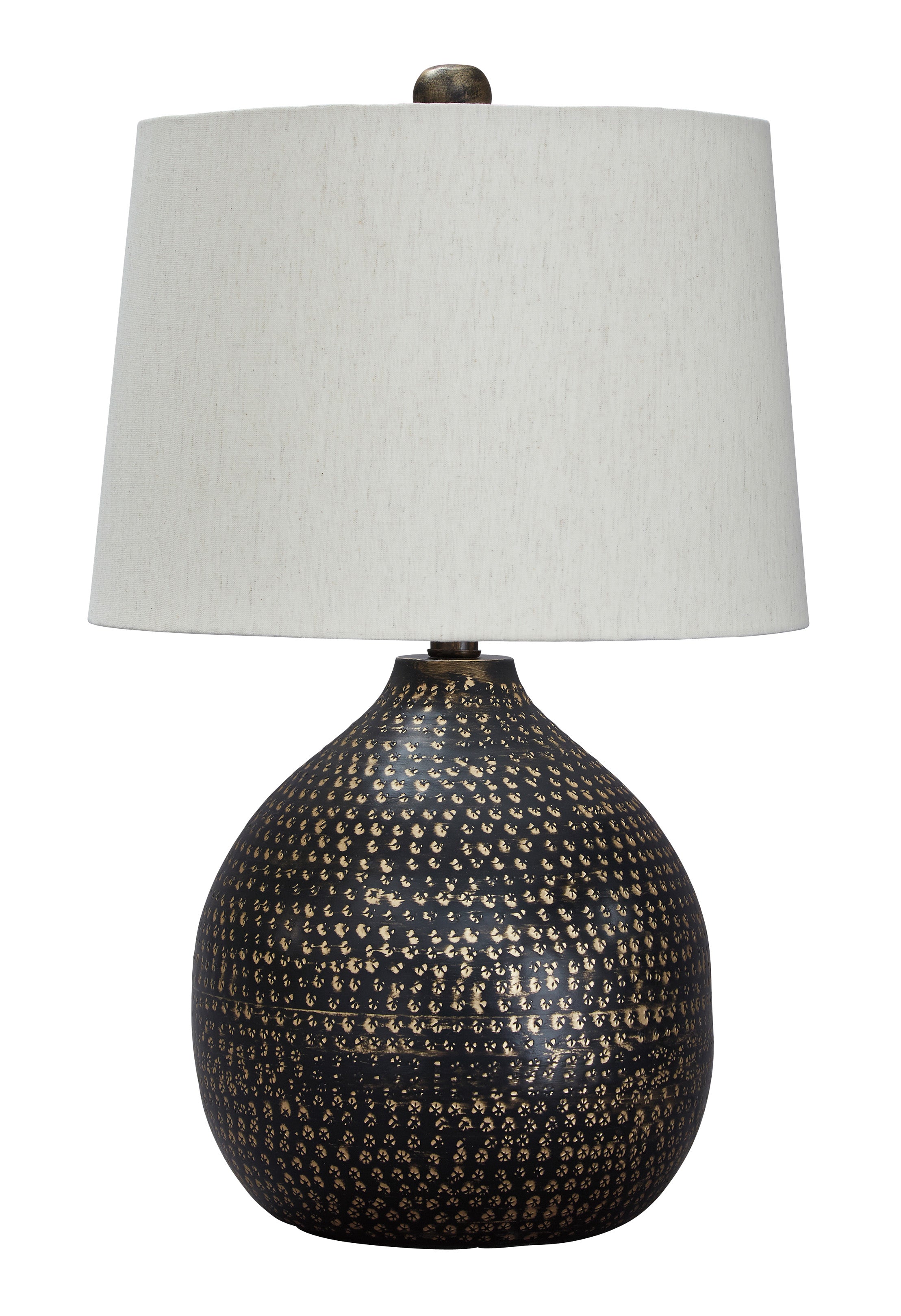 Urban Industrial Black & Gold Metal Table Lamp