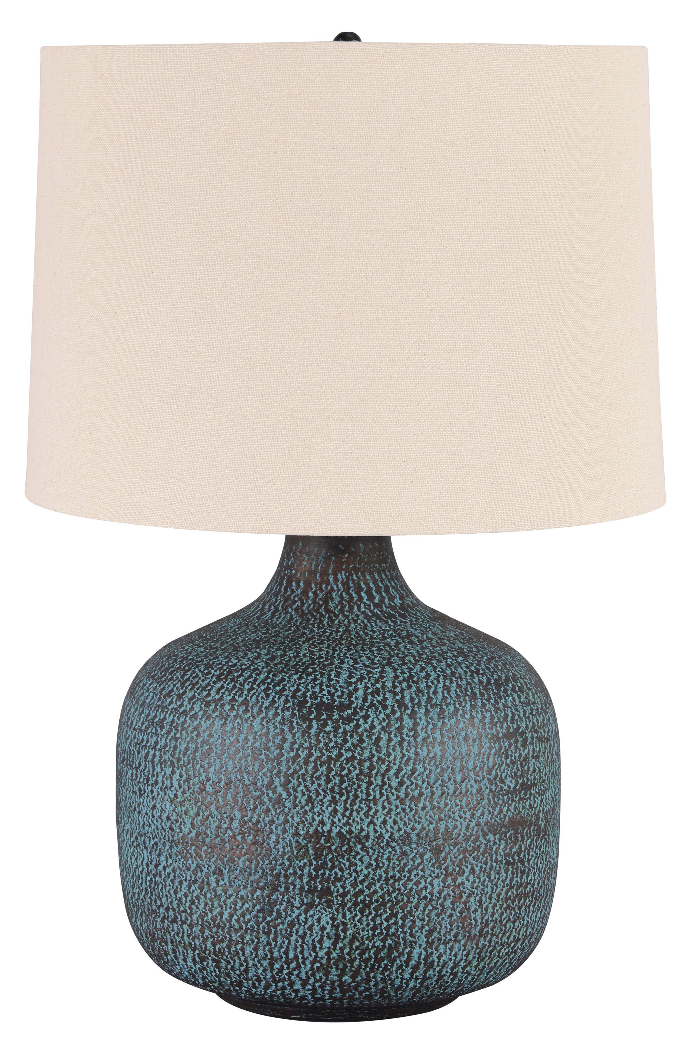 Patinaed Bronze Hammered Aluminum Table Lamp