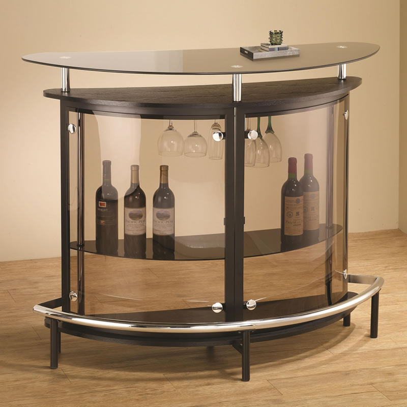 Modern Corner Bar Unit in White or Black