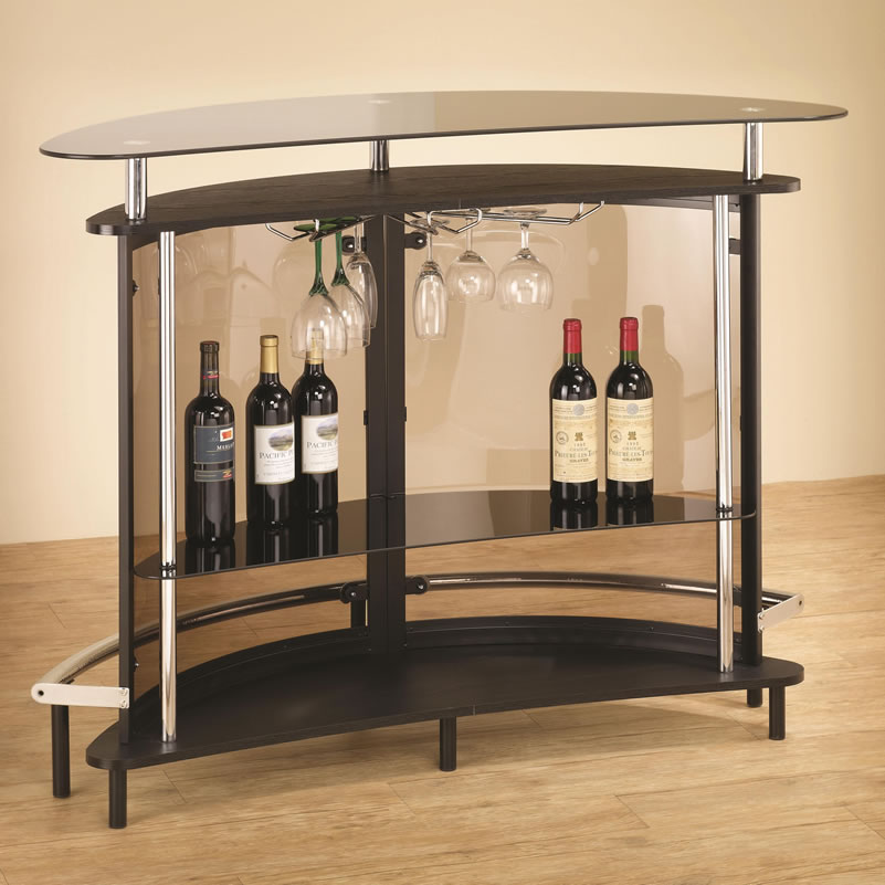 Modern Corner Bar Unit in White or Black